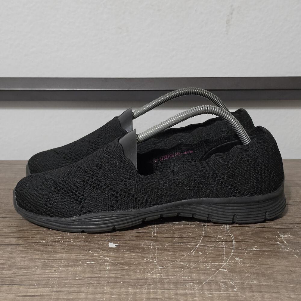 Skechers Seager My Look Women's Stretch Fit Comfort Slip On Flats Shoes Size 10